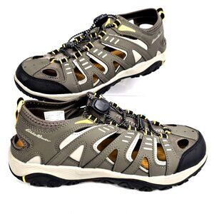 NWT Eddie Bauer Eastport Brown Bungee Lace Breathable Water Shoes Men's Size 9M